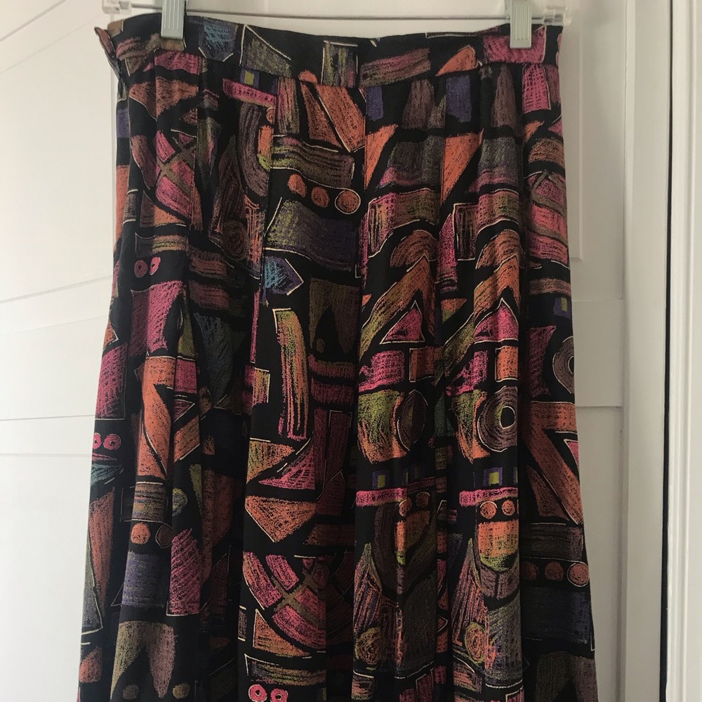 VINTAGE GIANNI print midi-skirt